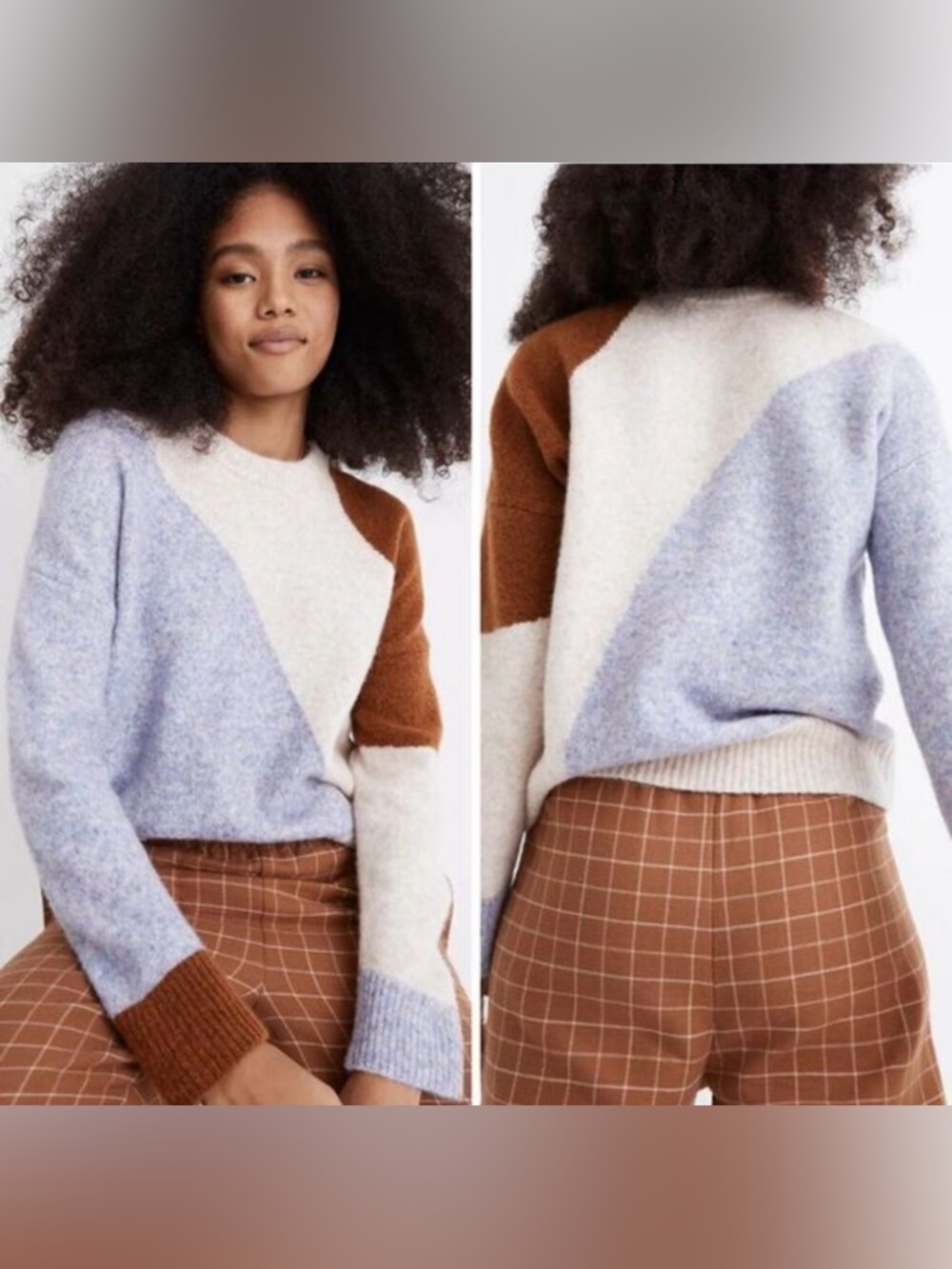 Madewell Cedarbrook Colorblock Crewneck Sweater
